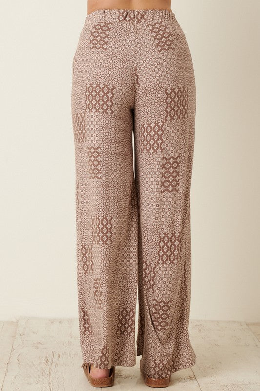 Damask Print Pants