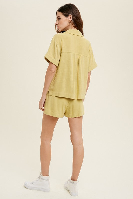 Lime Button Top