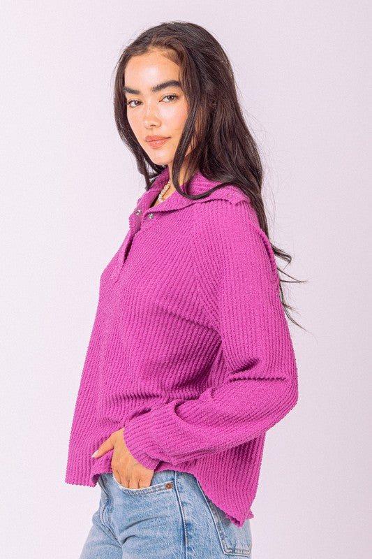 Collared Henley Top