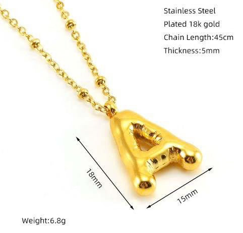 Balloon Initial Necklace