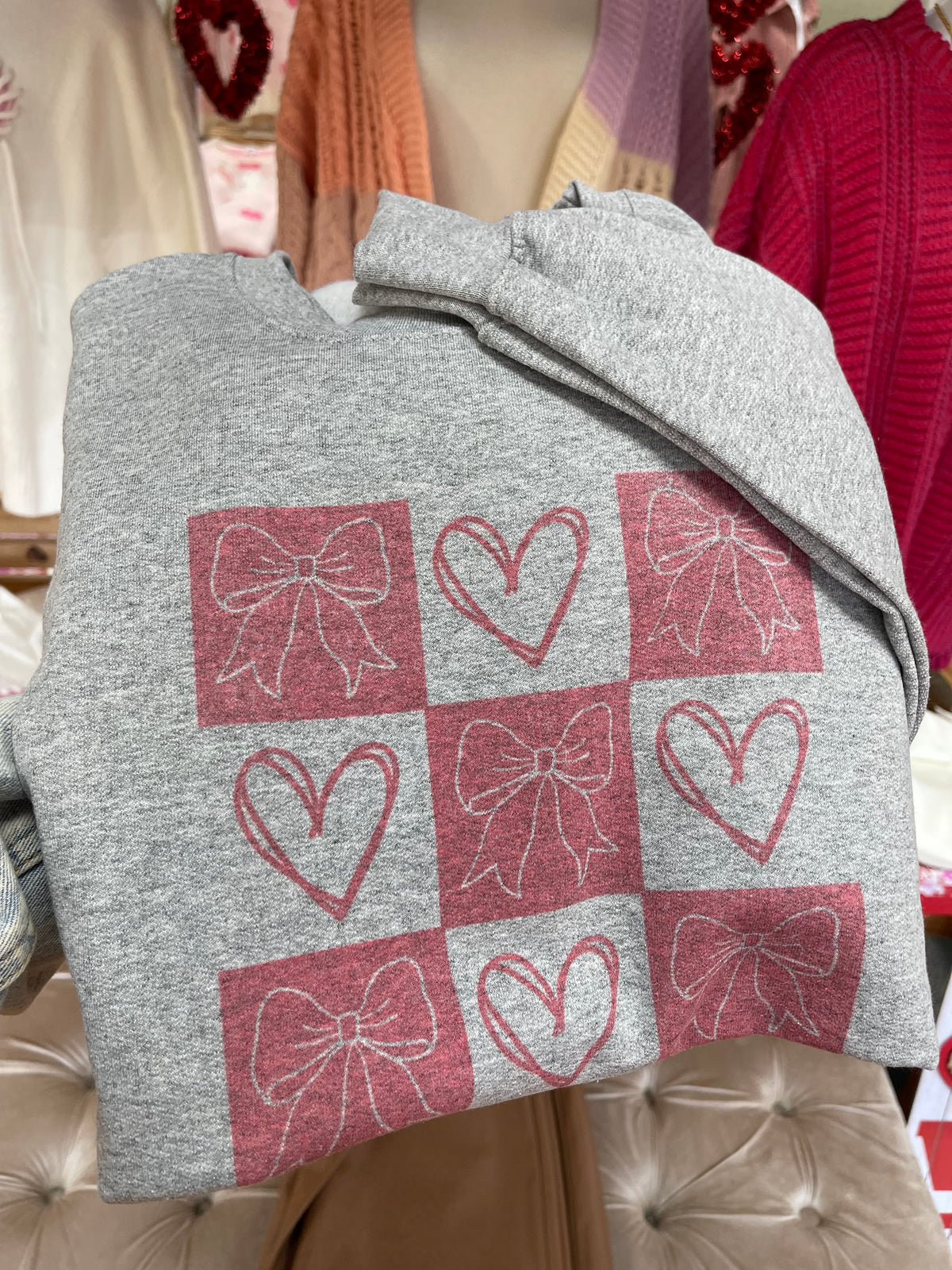 Hearts Bows Sweatshirt