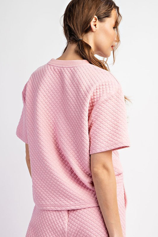 Textured Pink Top
