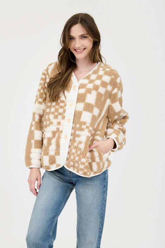 Checkered Fleece Jacket