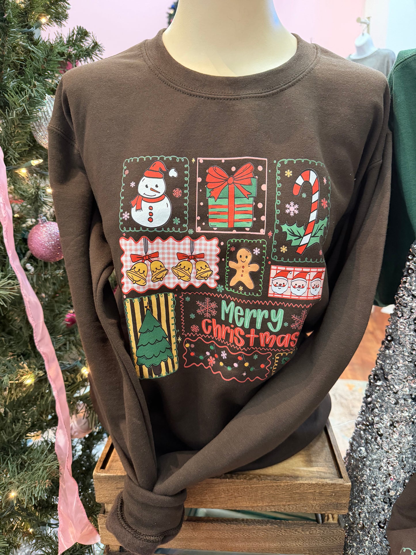 Christmas Patchwork Sweatshirt