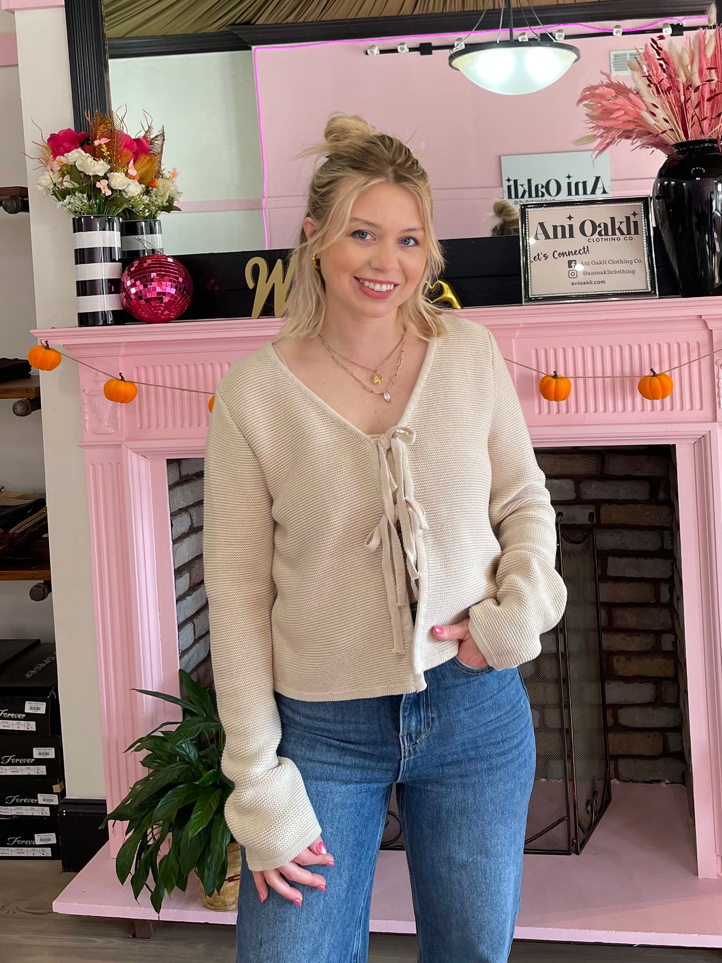 Tie Front Sweater Cardigan