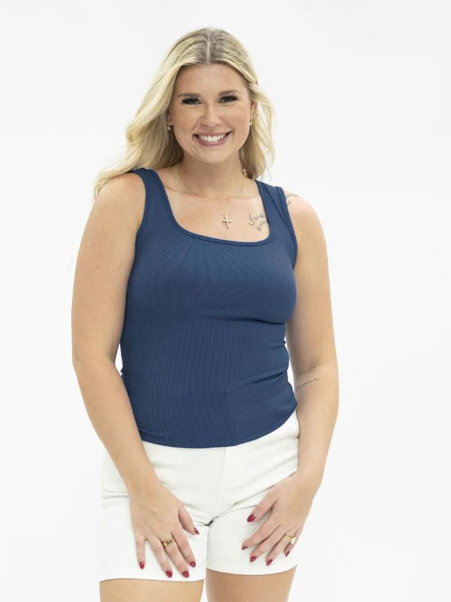 Bella Square Neck Rib Tank