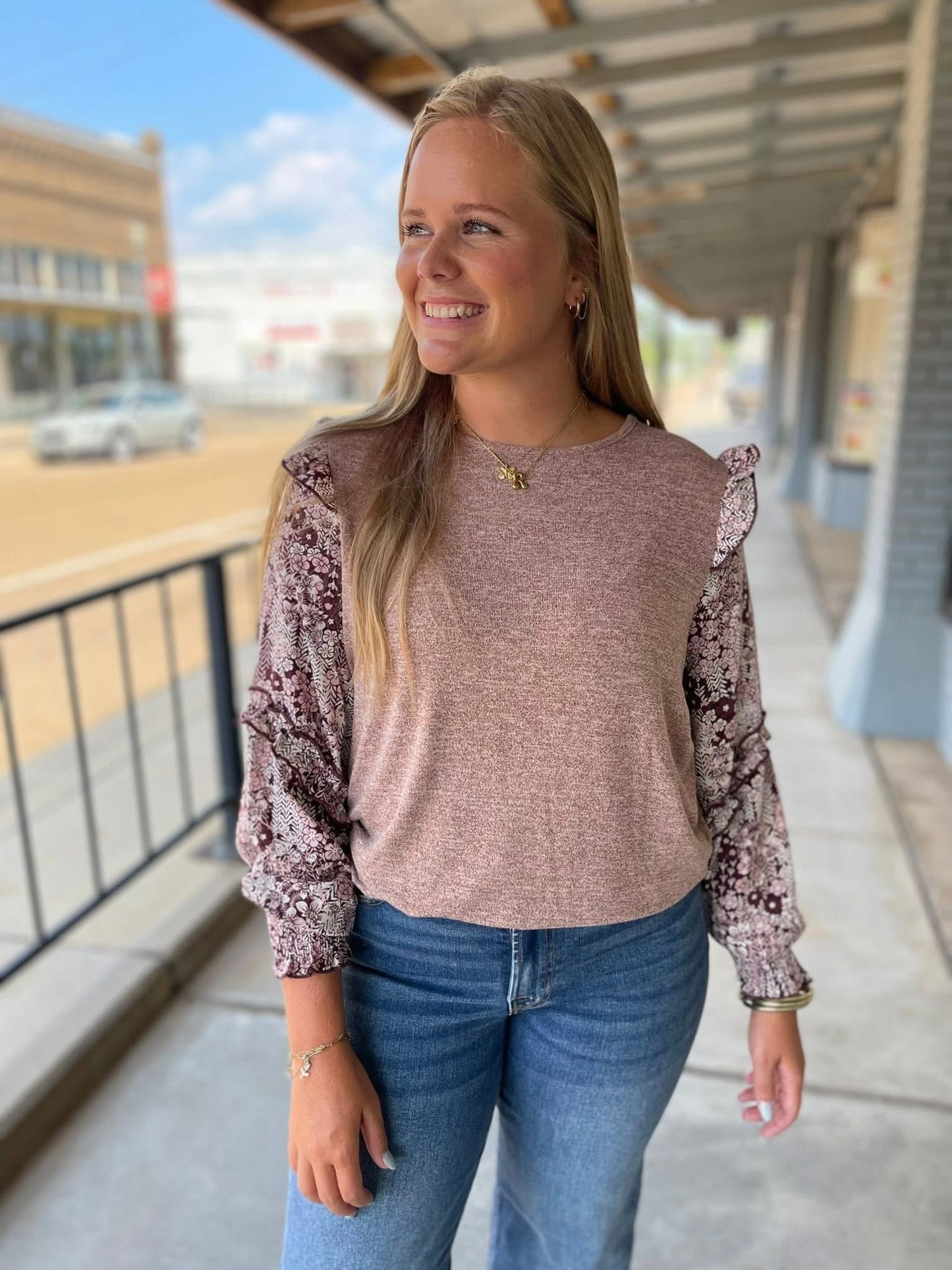 Ruffle Tiered Floral Top