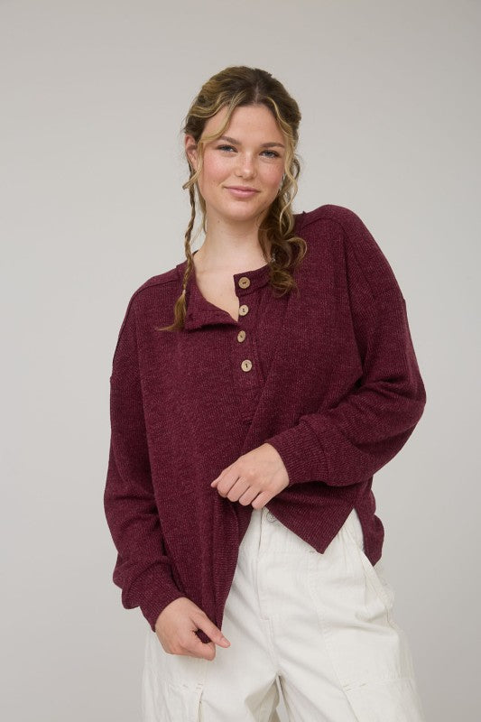 Button Bliss Henley Top