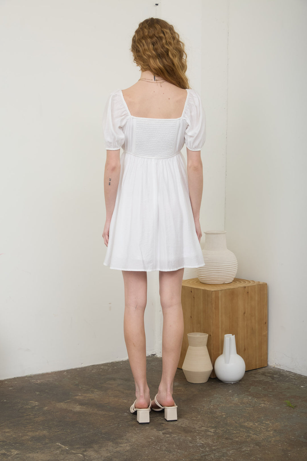 Pleated Princess Mini Dress