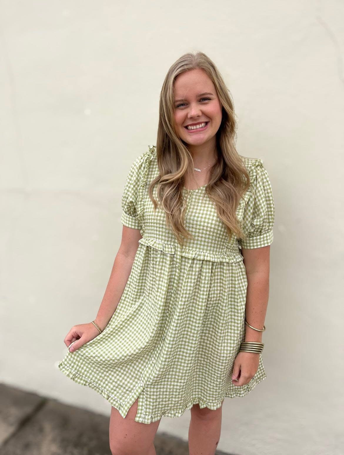Green Gingham Dress
