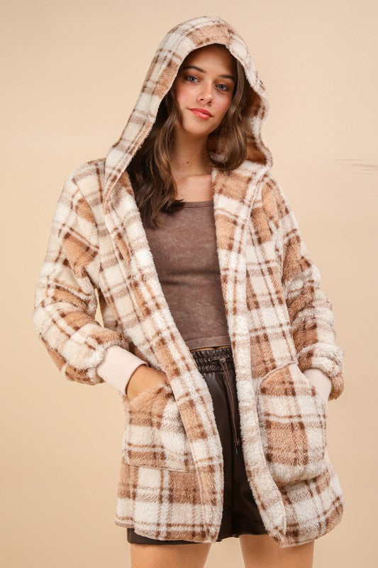 Cream Mix Faux Fur Jacket