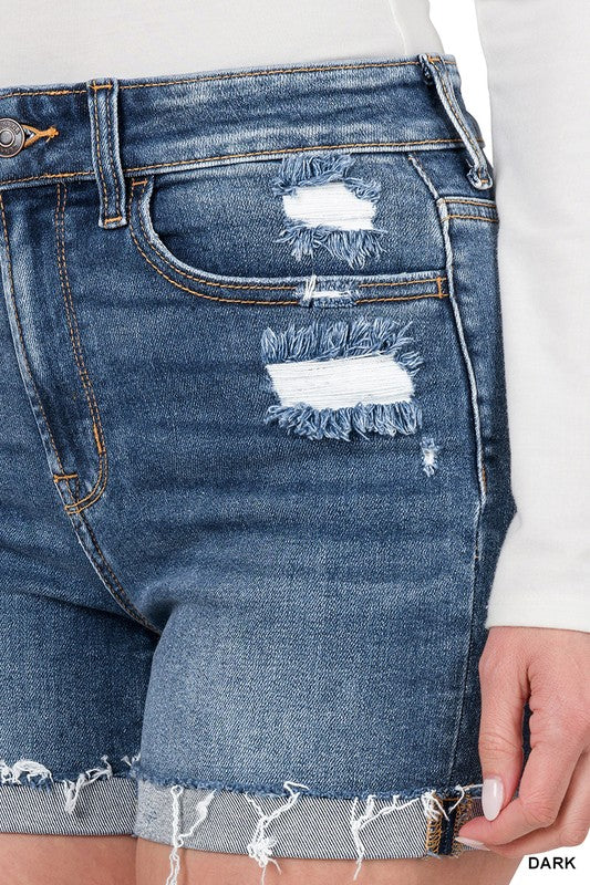 Kasey Cuffed Denim Shorts