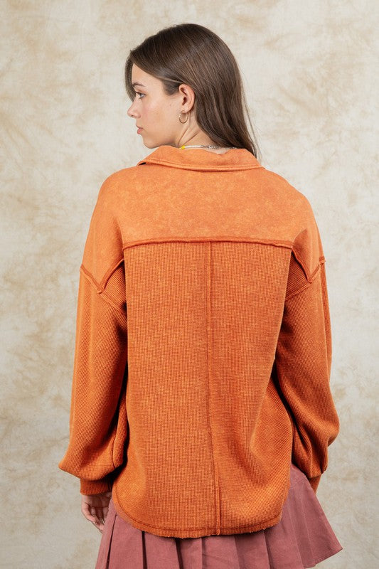 Rustic Look Pullover Top