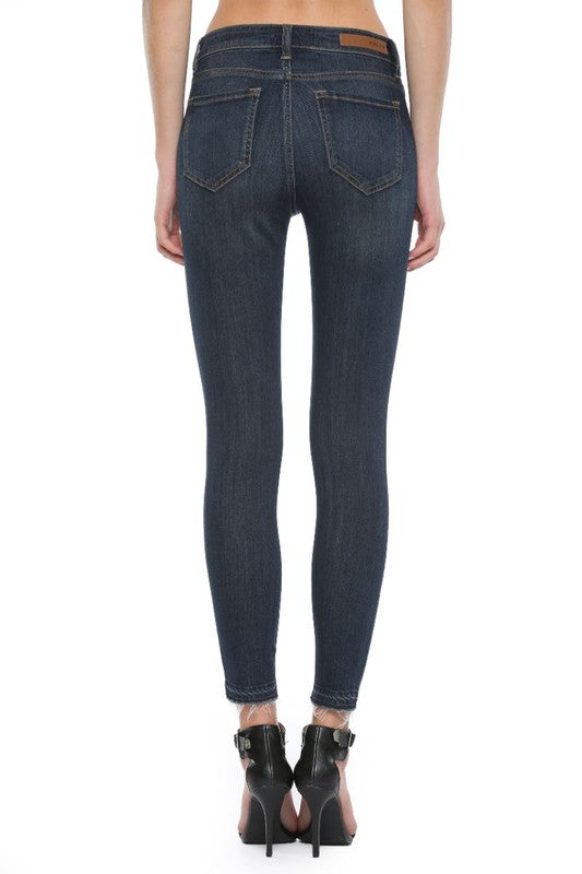 Monica Distressed Skinny Jeans-Cello