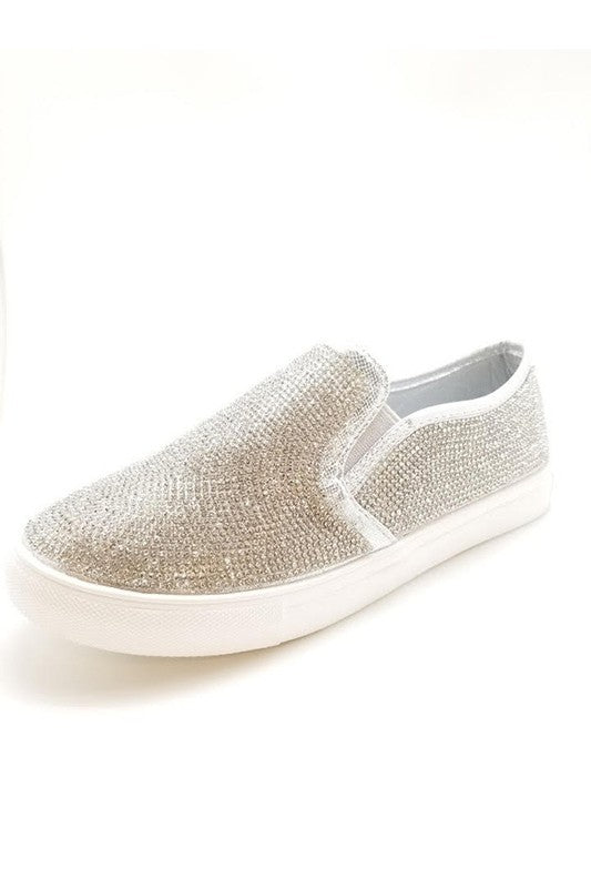 Silver Rhinestone Sneakers