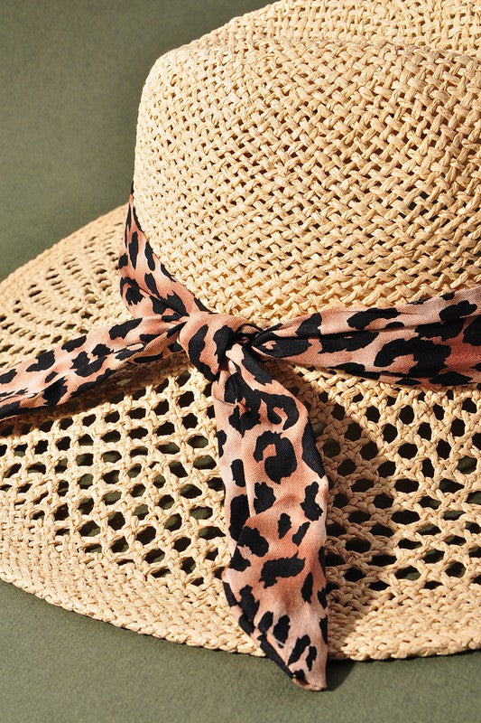 Leopard Straw Hat