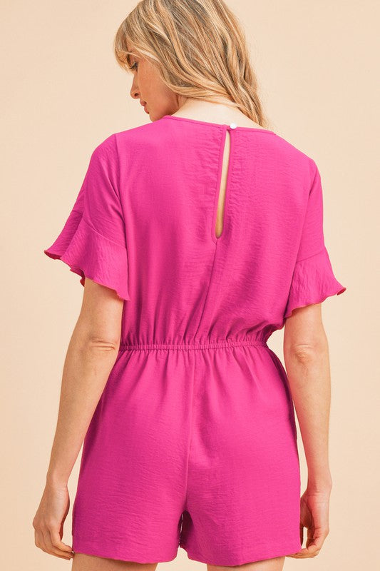 Ultra Pink Ruffle Romper