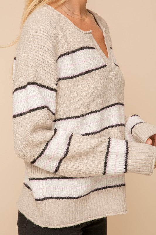 Blush Stripe Sweater