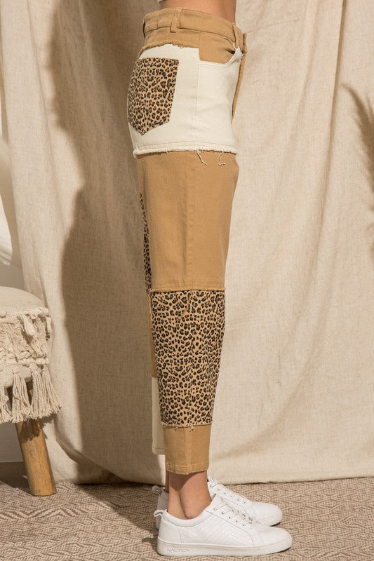 Leopard Patch Pants