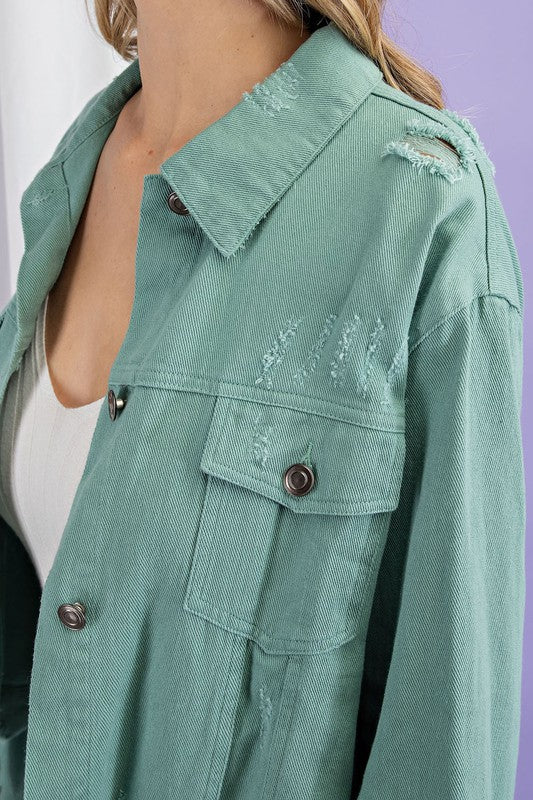 Sage Shirt Jacket