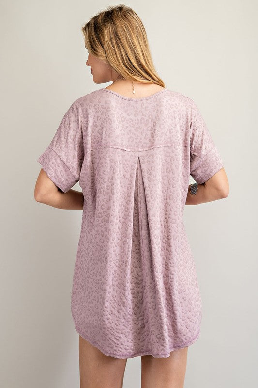 Mauve Leopard Print Top