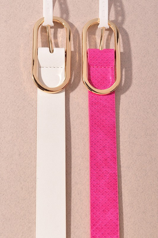 Oval Buckle Belts