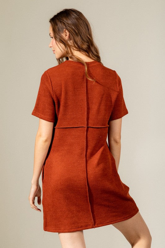 Rust Pocket Dress
