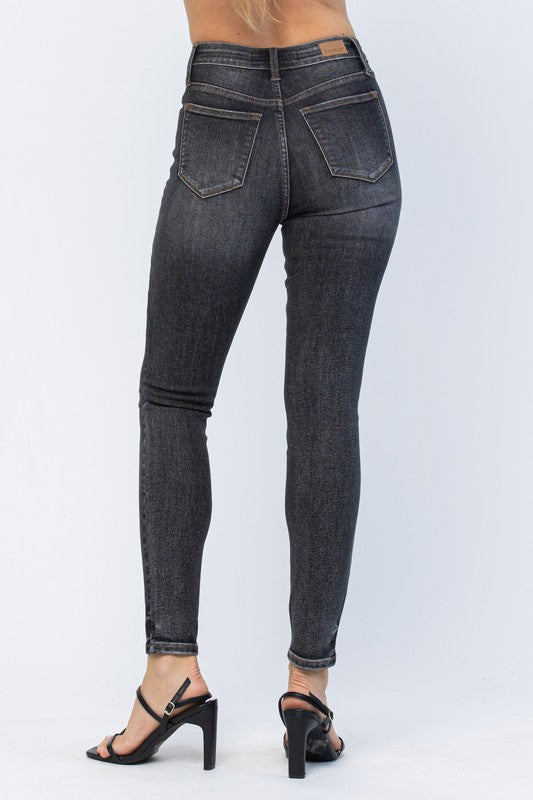 Vintage Black Skinny Jeans-Judy Blue