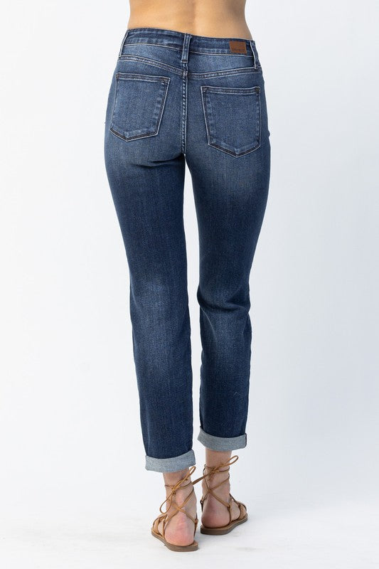 Amy Cuffed Slim Fit Jeans-Judy Blue