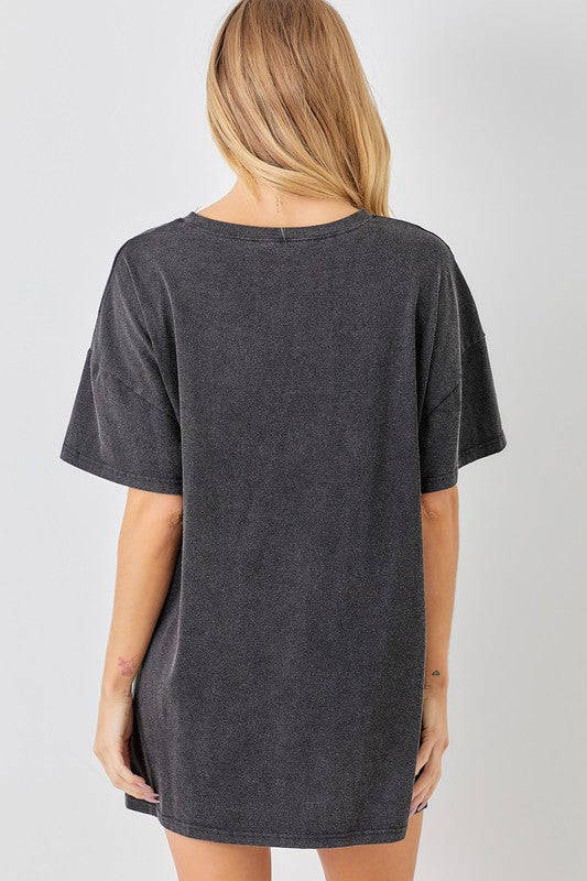 Sequin Star T shirt Dress