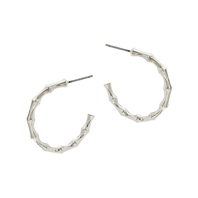 Bamboo Hoop 1.25" Earring