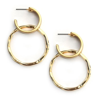 Worn Double Hoop Earring