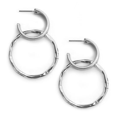 Worn Double Hoop Earring