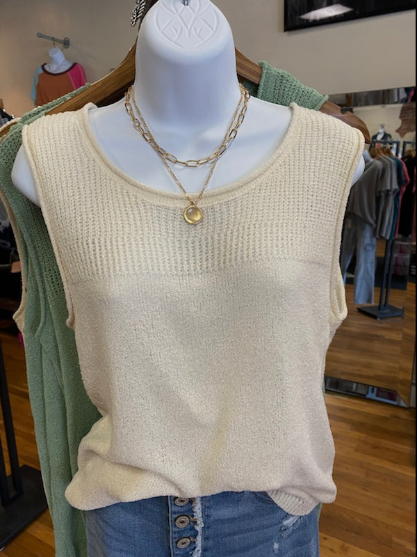 Pointelle Tank Top