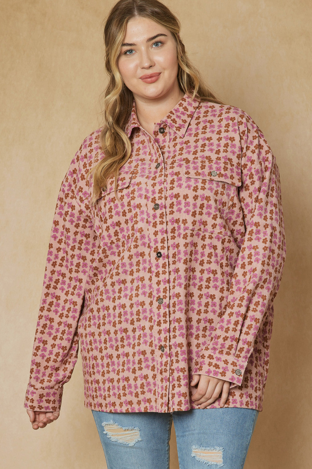 Floral Corduroy Shacket