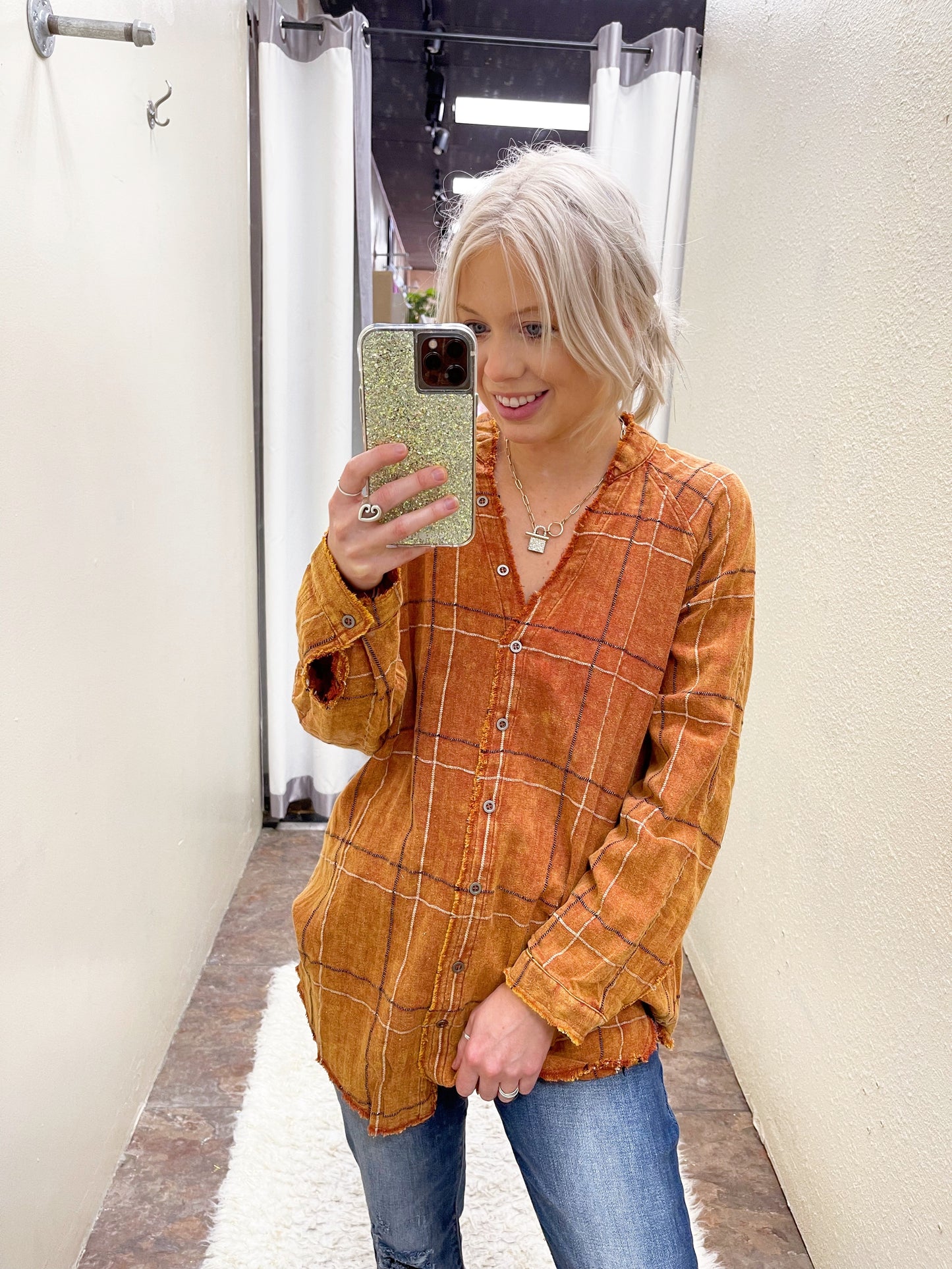 Autumn Nights Plaid Top