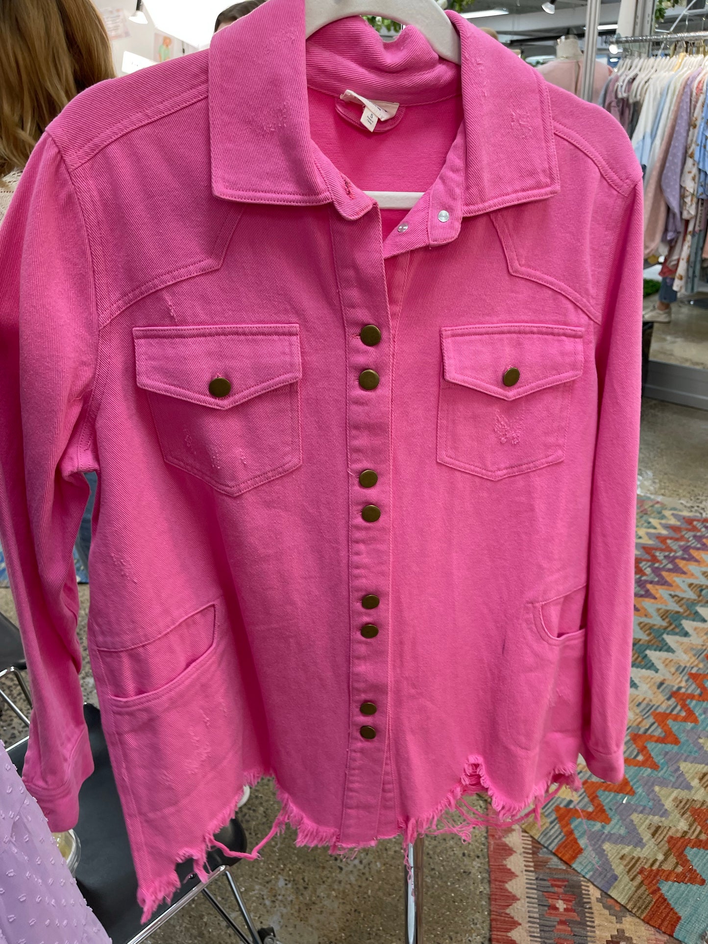 Pink Distressed Jacket