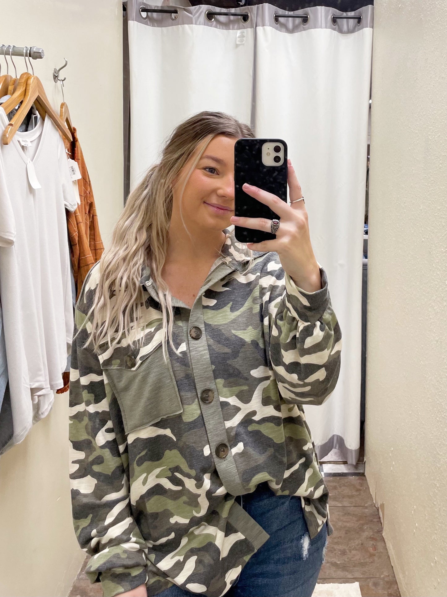 Camo Shirt Jacket