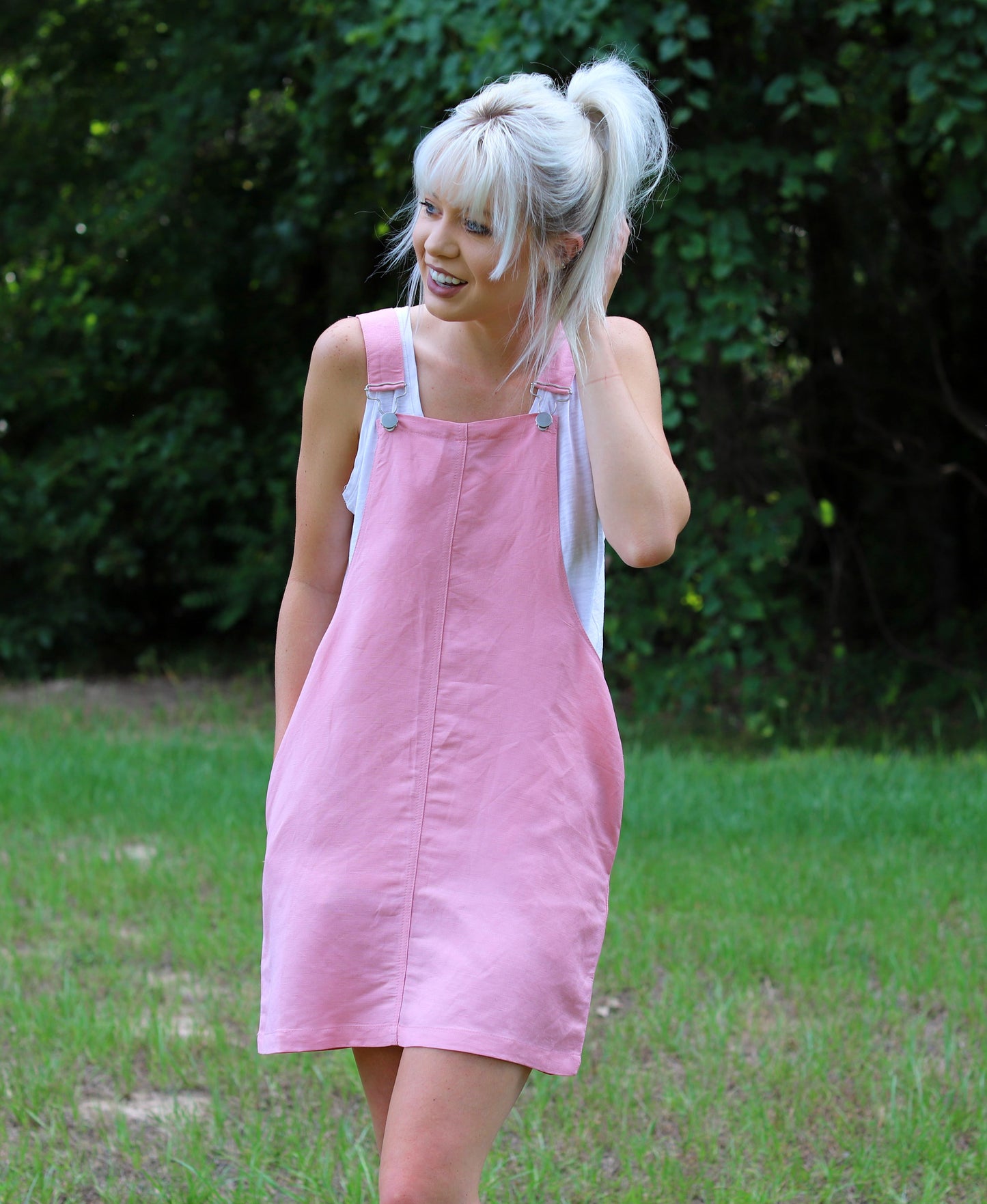 Blushing Overall Dress
