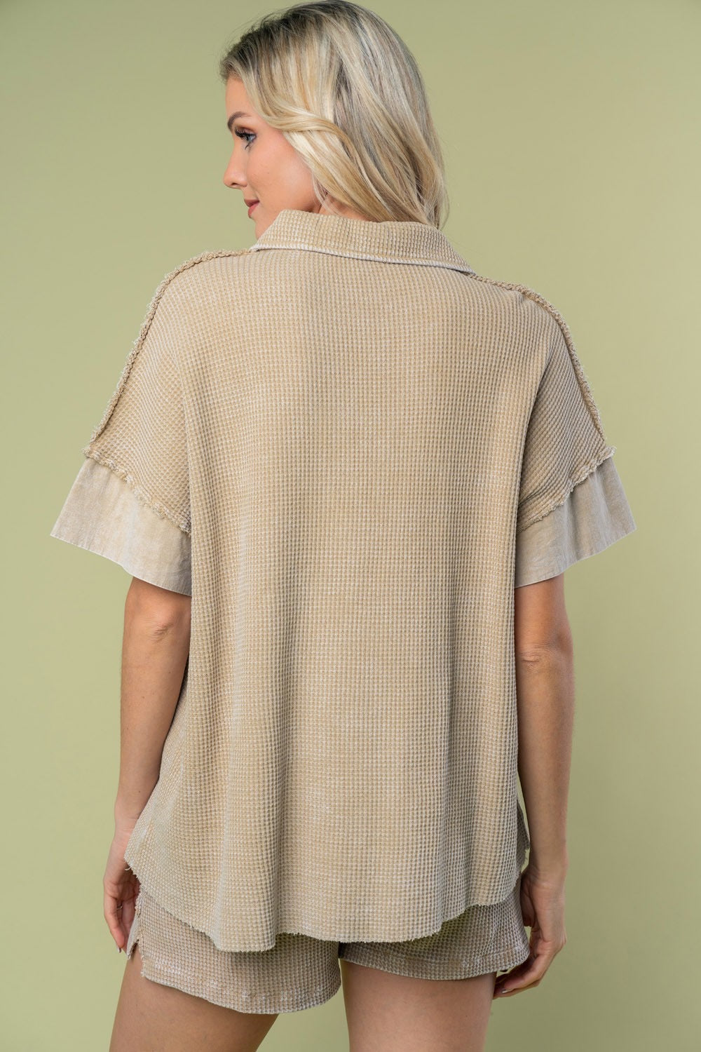 Collared Thermal Spring Top