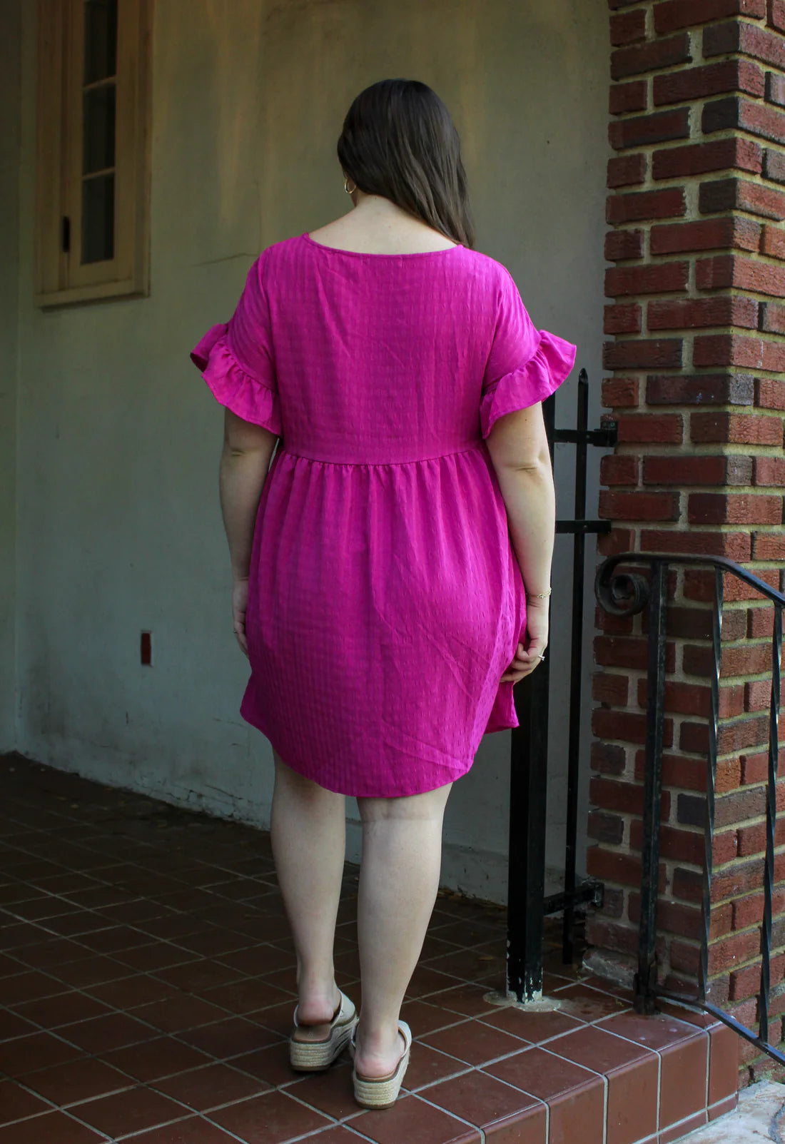 Fuchsia Textured Dress