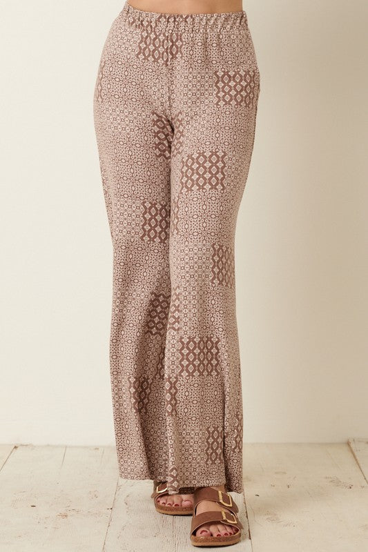 Damask Print Pants