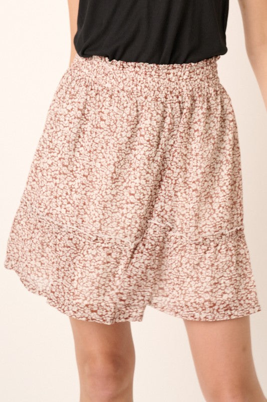 Mauve Floral Skirt
