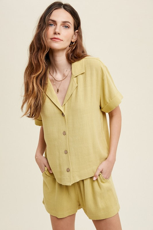 Lime Pocket Shorts