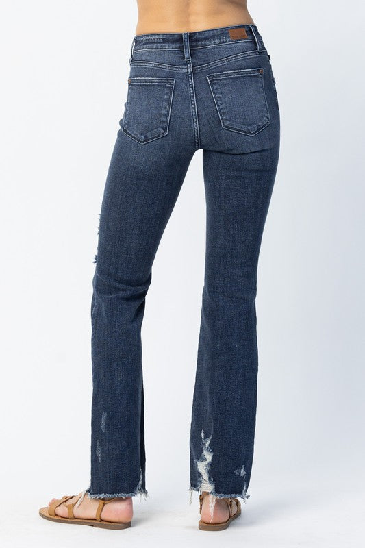 Brooke Distressed Bootcut Jeans-Judy Blue