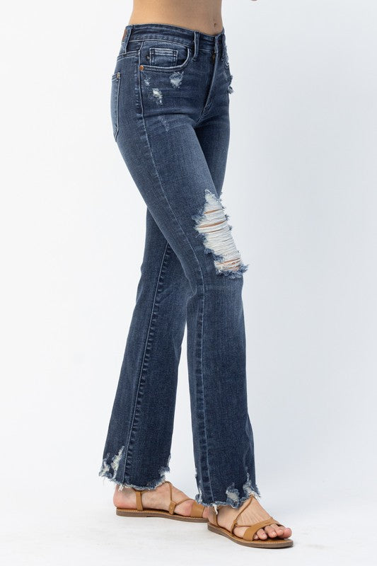 Brooke Distressed Bootcut Jeans-Judy Blue