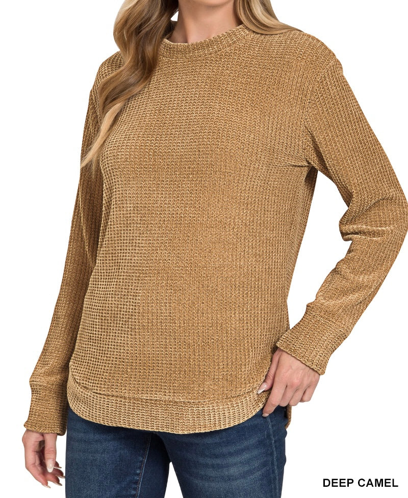 Chenille Waffle Sweater