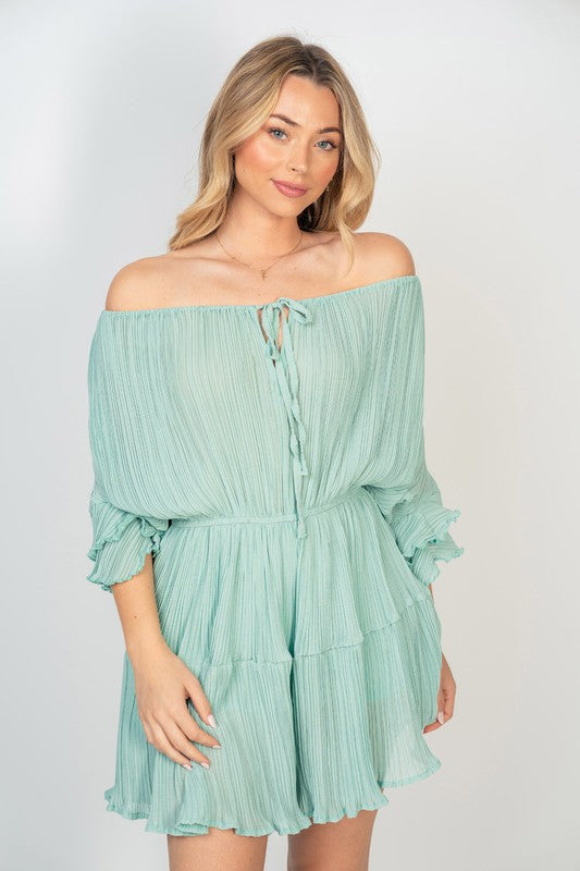 Dusty Green Frill Romper