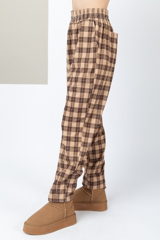 Mocha Mix Plaid Pants