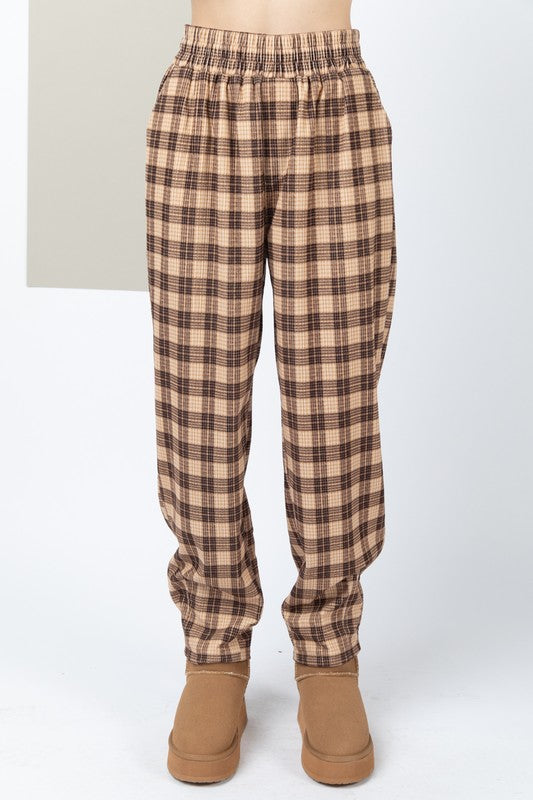 Mocha Mix Plaid Pants